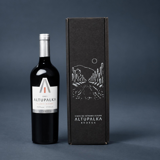 Silber geprägte Schachtel mit Malbec